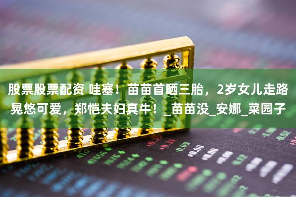 股票股票配资 哇塞!苗苗首晒三胎,2岁女儿走路晃悠可爱,郑恺夫妇真牛!_苗苗没_安娜_菜园子